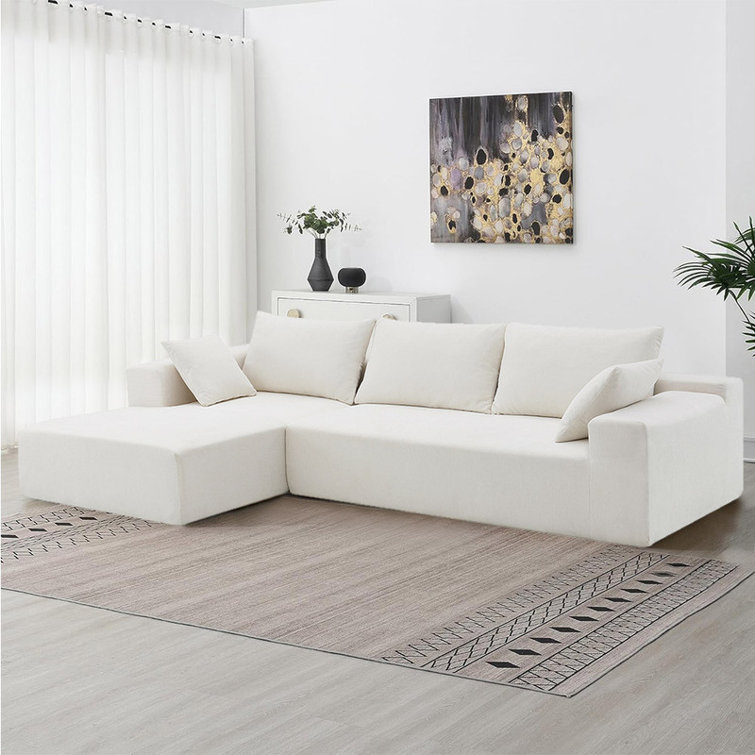 Latitude Run® L Shape Modular Sectional Sofa, Cloud Floor Couch